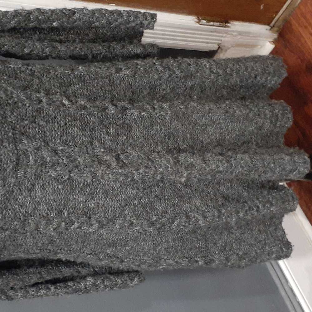 Free people gray cable  knitted sweater dress/top size medium - Picture 2 of 12